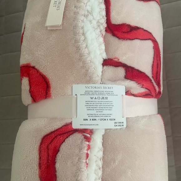 Victoria's Secret Pink and Red Blanket - Picture 2 of 3